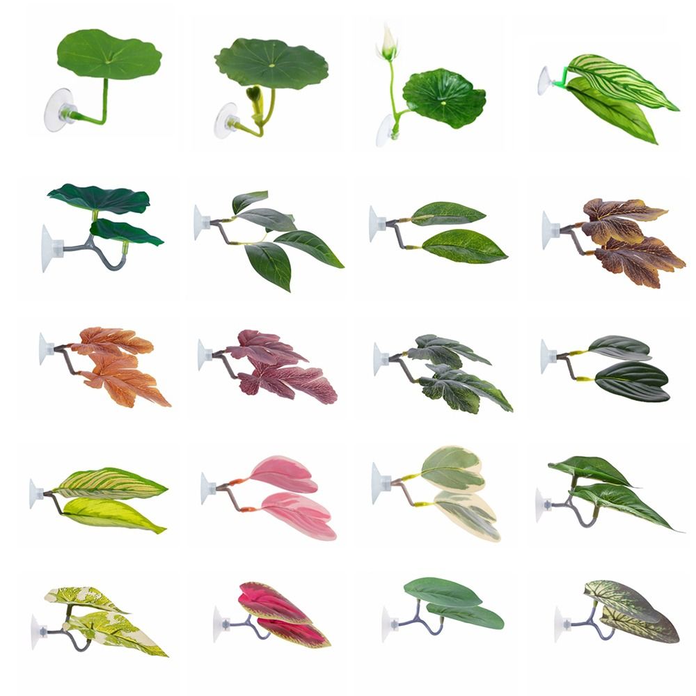 Aquarium Plant Ornament - Plastic Betta Fish Rest Leaf Simulated