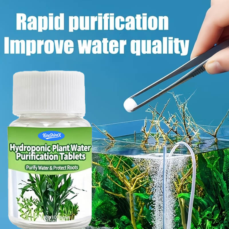 Aquarium Plant Ornament - Hydroponic Water Purification Tablets-Instant Water Suitable