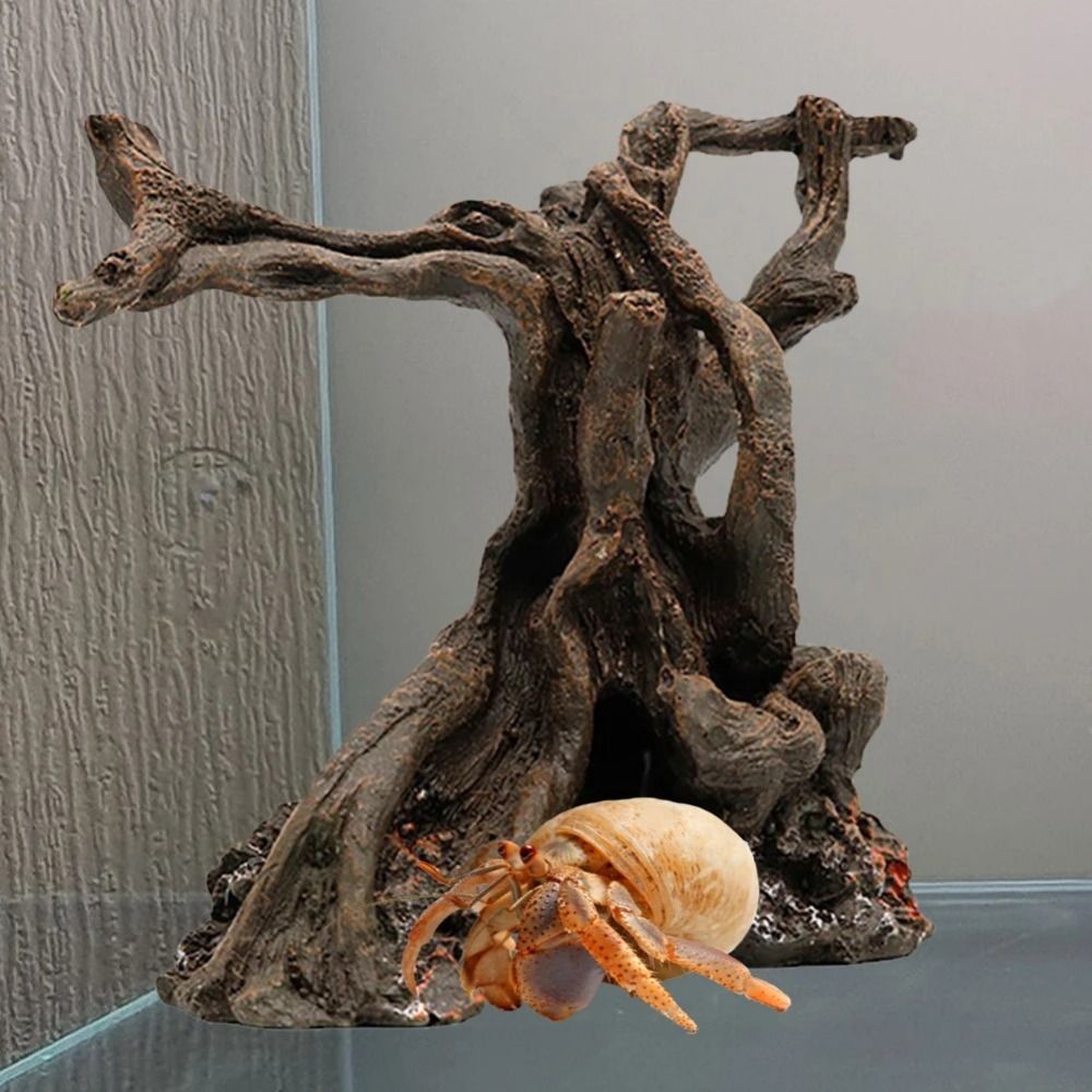 Aquarium Plant Root Tabs - 12cm Resin Tree Trunk Ornament Decorative