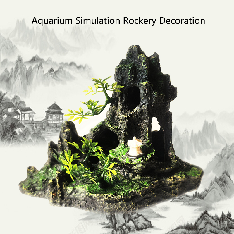 Aquarium Plant Roots - Resin Aquarium Rockery Mountain Decoration Artificial