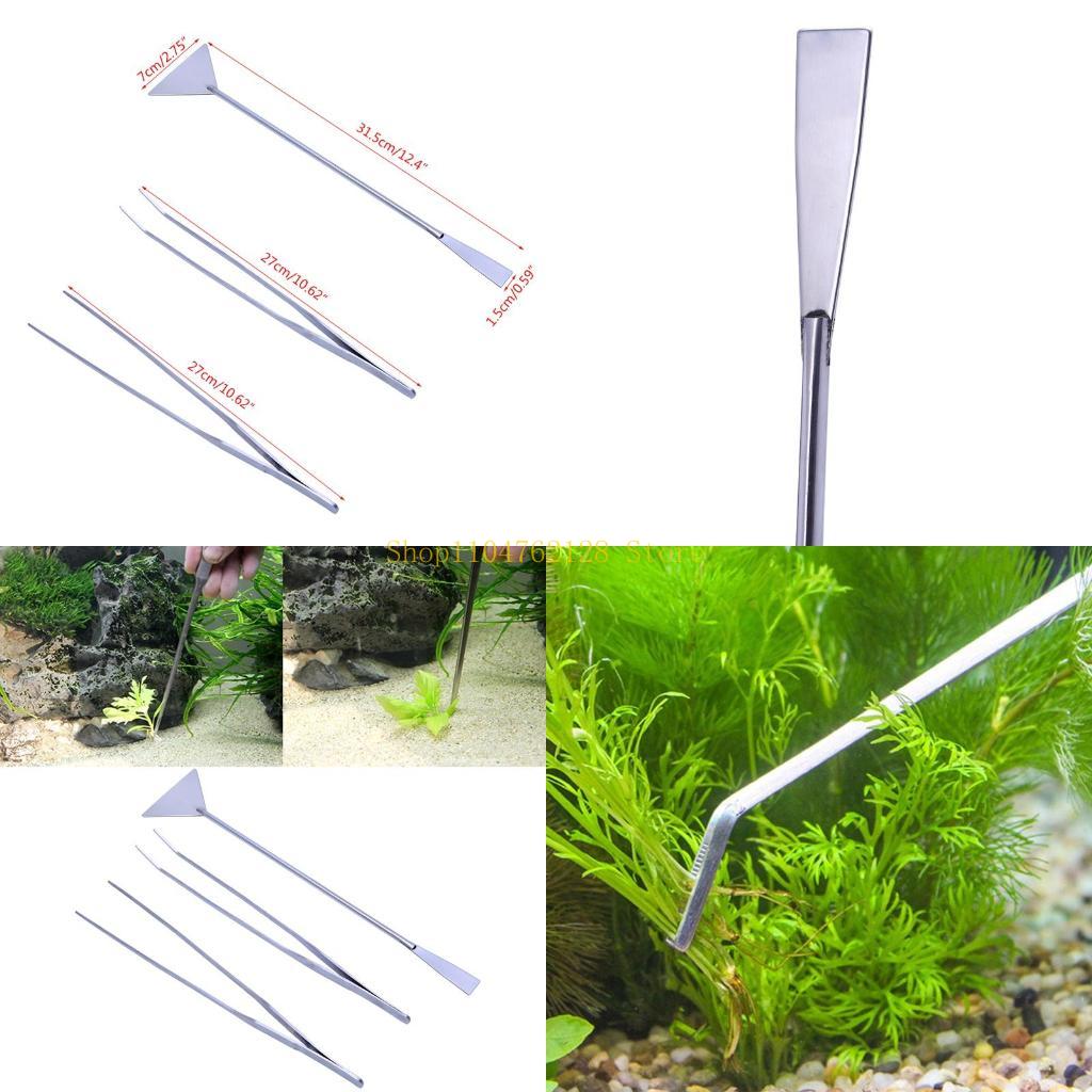 Planted Aquarium Best Fish - 3-Piece Aquarium Tool Kit Stainless Steel