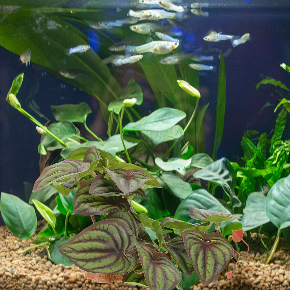 Aquarium Plant Ornament - Realistic Terrarium Plants Reptile Tank Decor