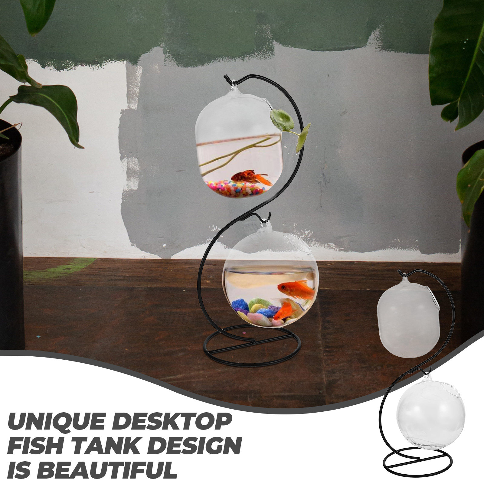 Aquarium Planted Tank - 1Set Creative Desktop Fish Tank Glass