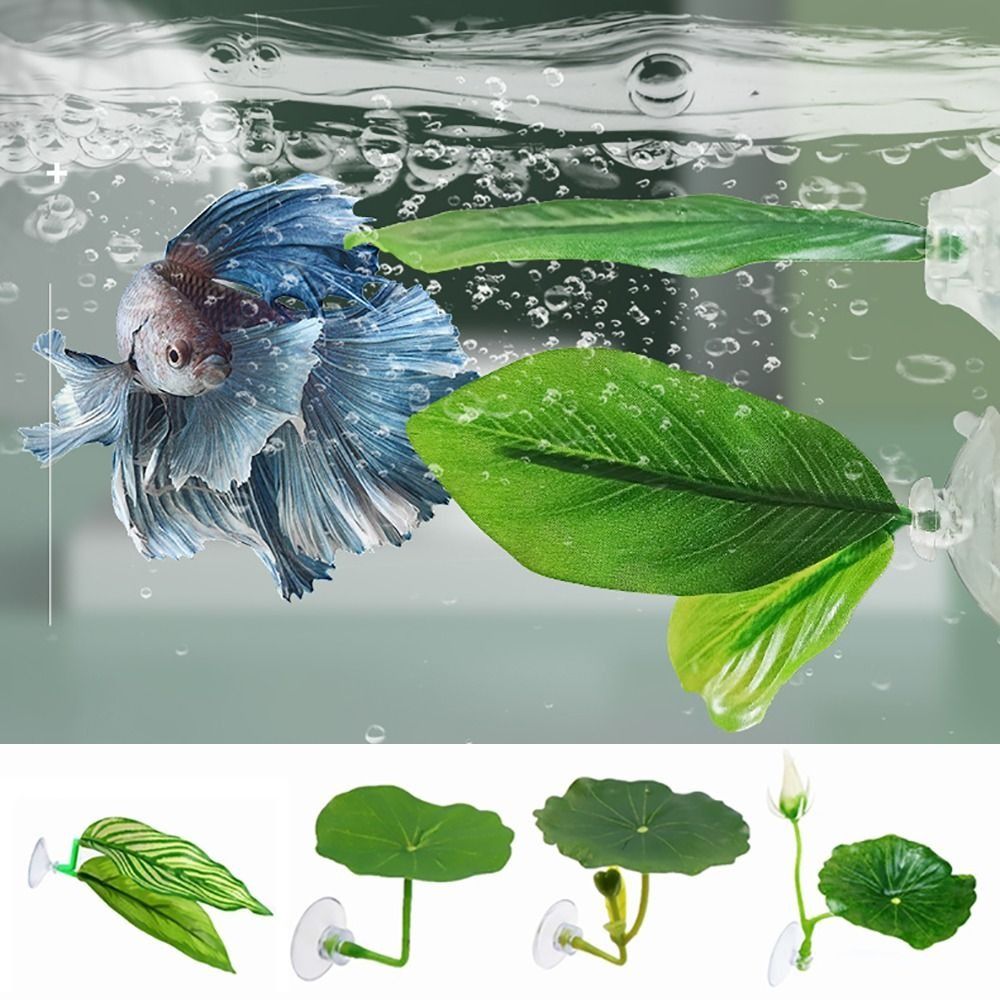 Plastic Betta Fish Rest Leaf S - Aquarium Plant Ornament recension och pris