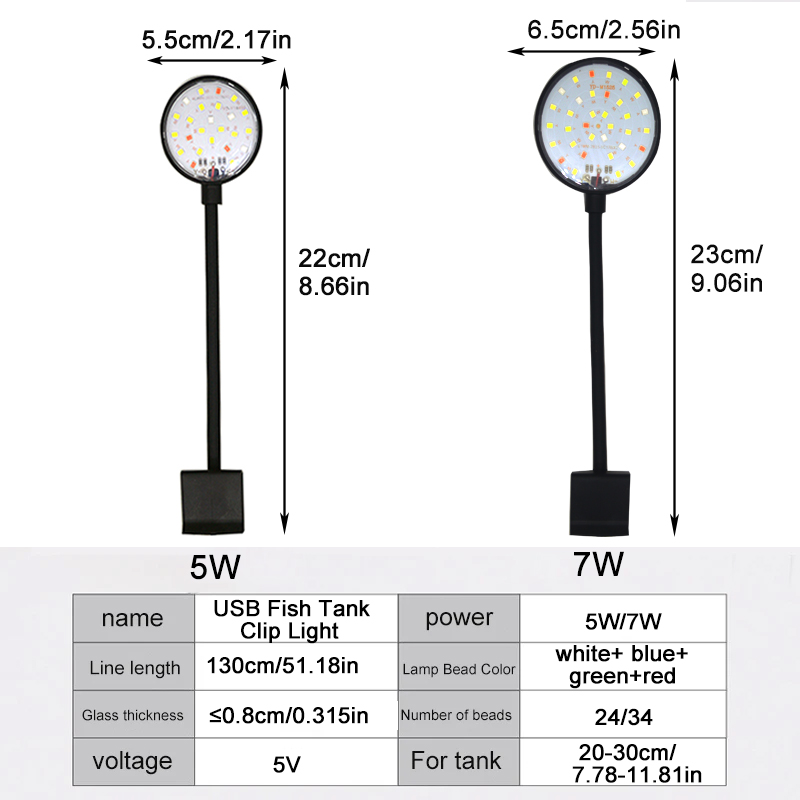 USB Aquarium LED Lamp Fish Tan - Aquarium Plant Light Spectrum recension och pris