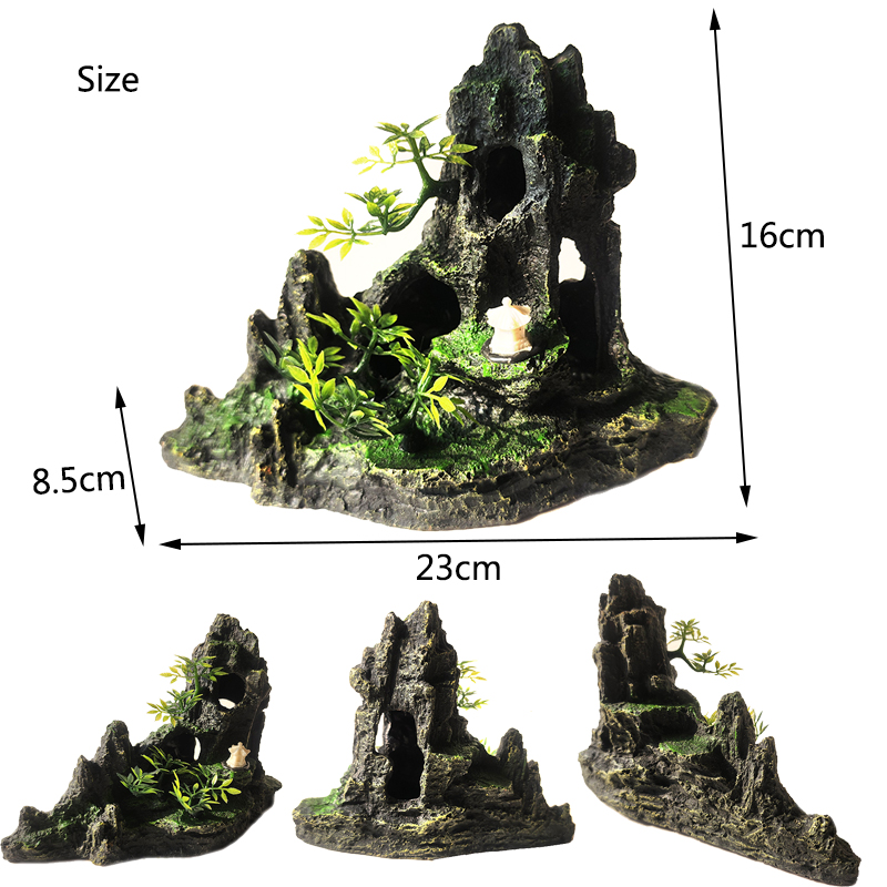 Resin Aquarium Rockery Mountai - Aquarium Plant Roots recension och pris