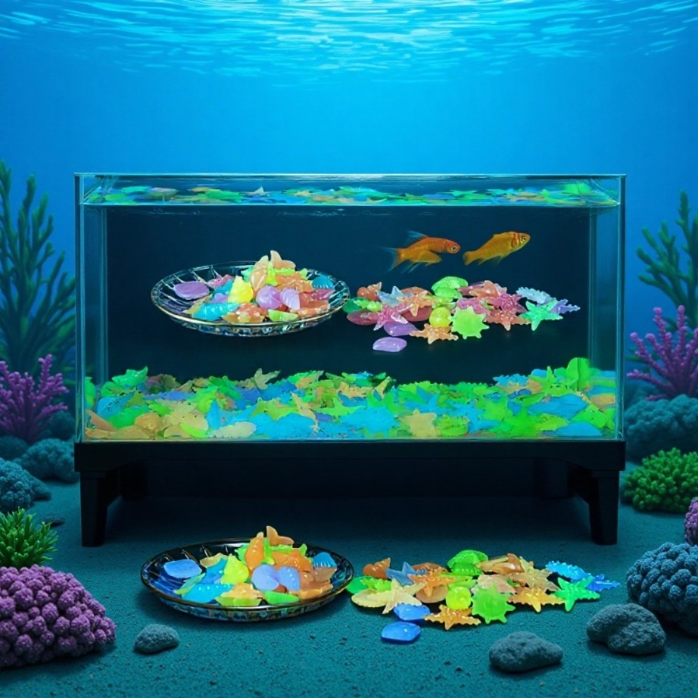 Glowing Luminous Ocean Stones  - Aquarium Plant Ornament recension och pris