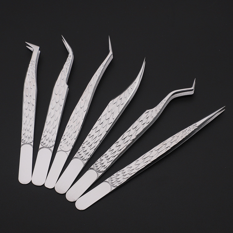 6PCS False Eyelash Tweezers Se - Planted Clip Tweezers recension och pris