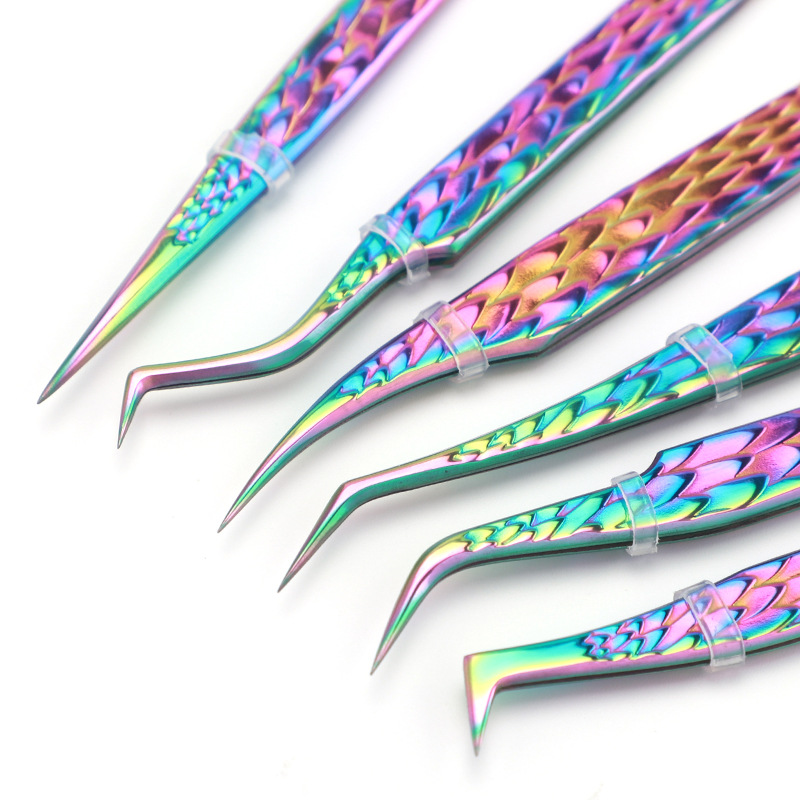6PCS False Eyelash Tweezers Se - Planted Clip Tweezers recension och pris