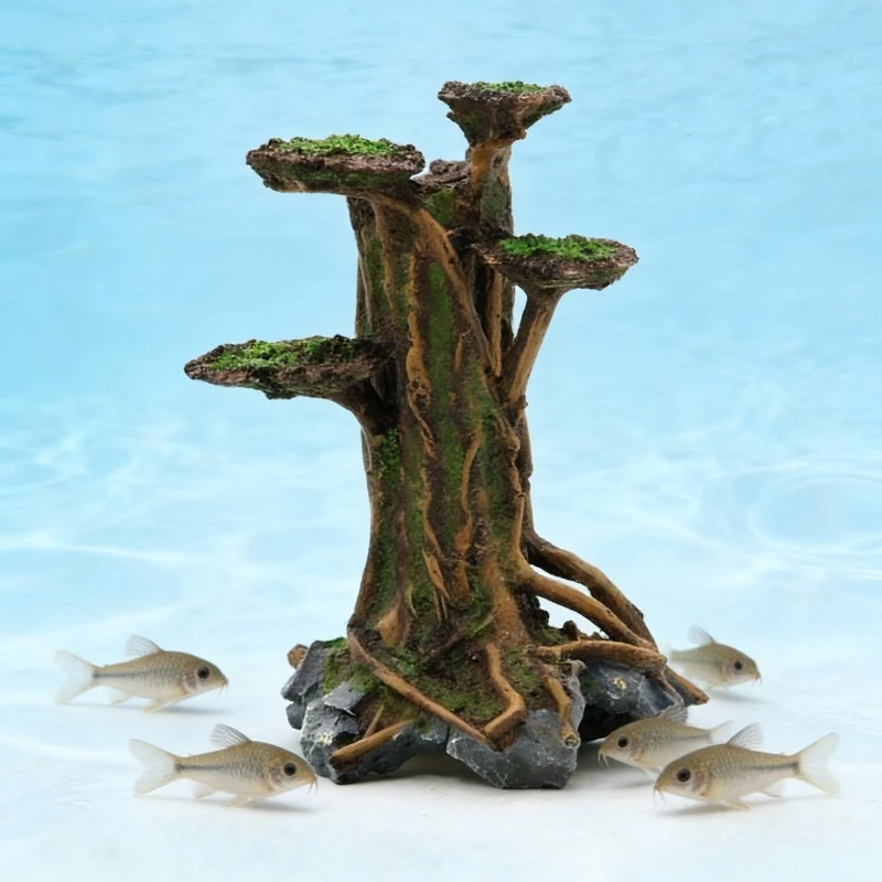 Artificial Moss Tree Driftwood - Aquarium Plant Roots recension och pris