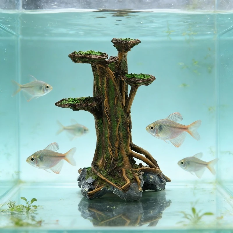 Artificial Moss Tree Driftwood - Aquarium Plant Roots recension och pris