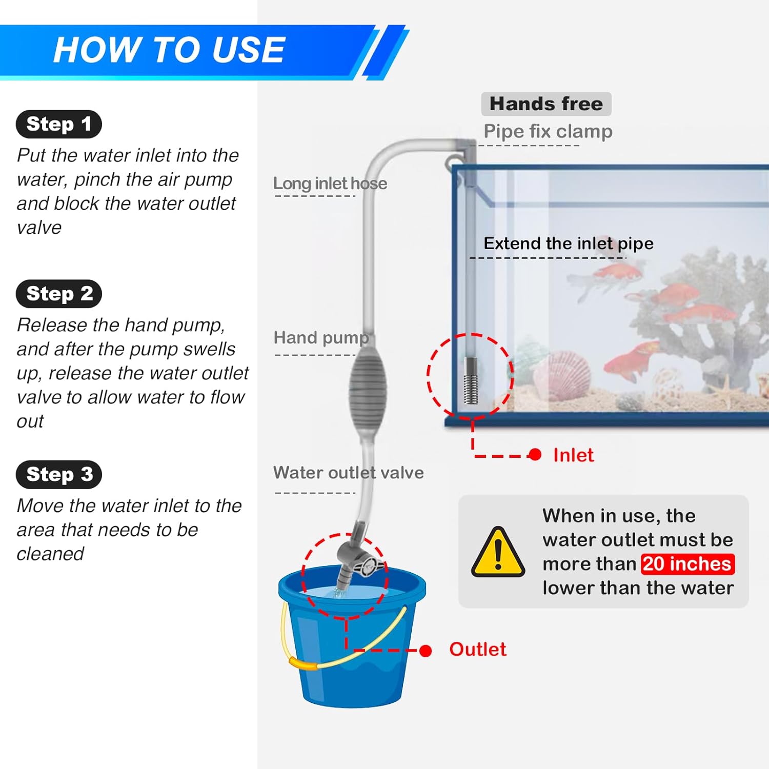 Large Fish Tank Aquarium Sipho - Planted Aquarium Products recension och pris