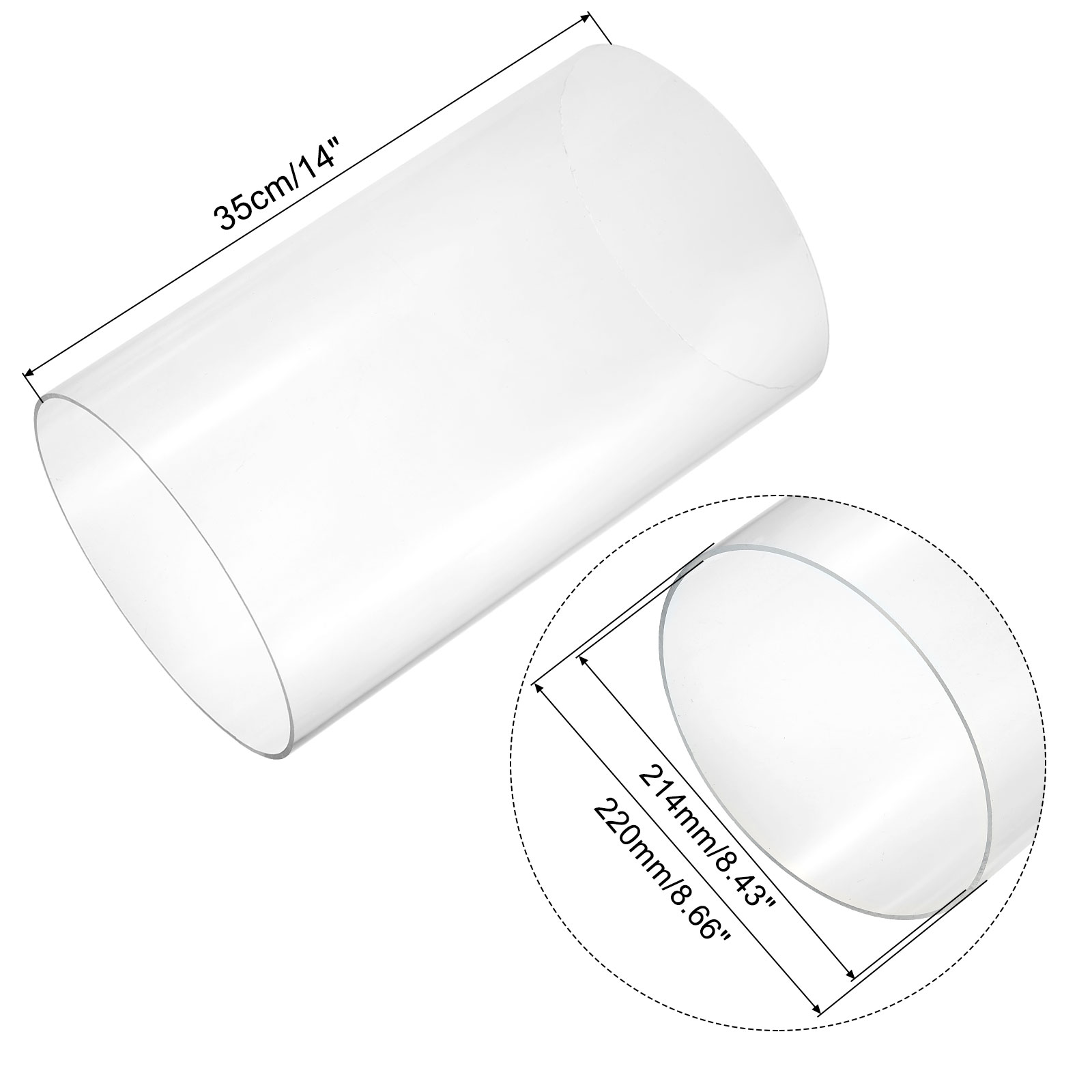 350mm Transparent Acrylic Aqua - Aquarium Plant Light recension och pris