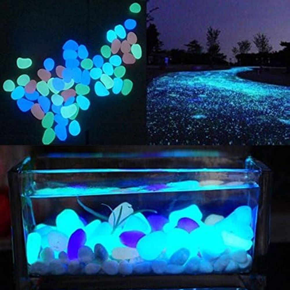Fish Tank Rocks Glow Blue Pebb - Aquarium Planted Tank recension och pris