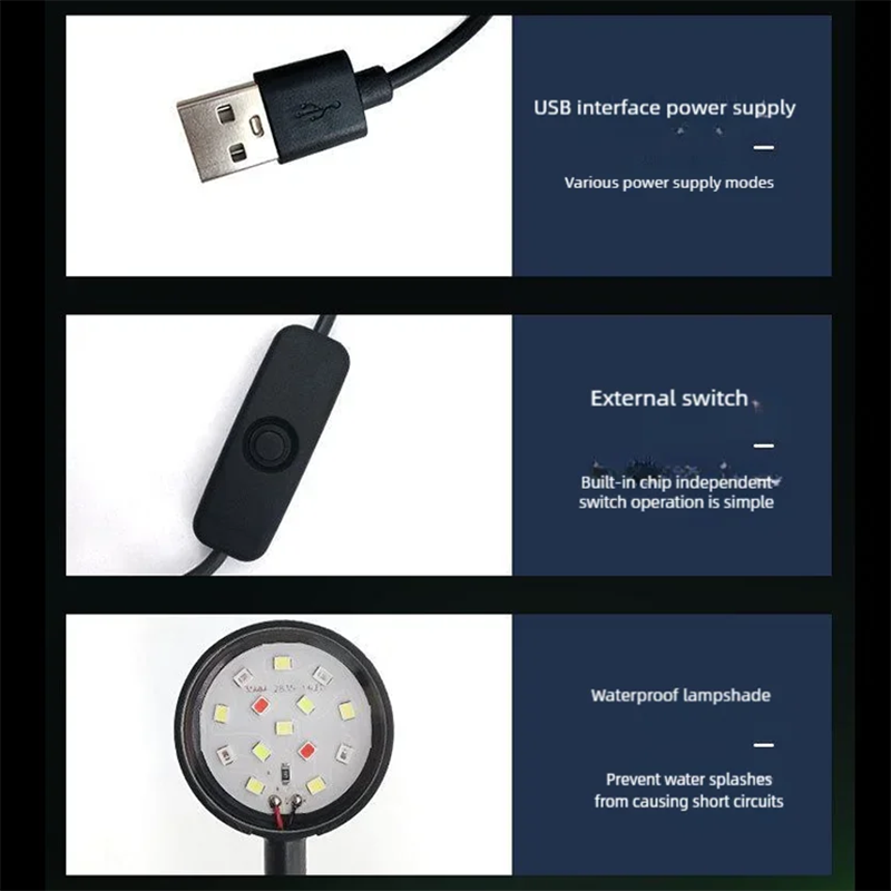 USB LED Fish Tank Clip Lamp Hi - Led Planted Tank Light recension och pris