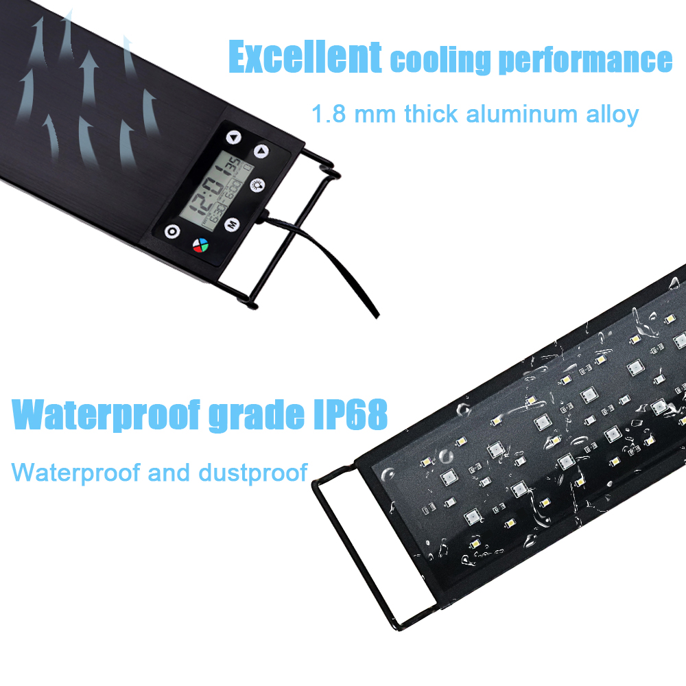30-60cm Fish Tank 24/7 Full Sp - Aquarium Plant Light Spectrum recension och pris