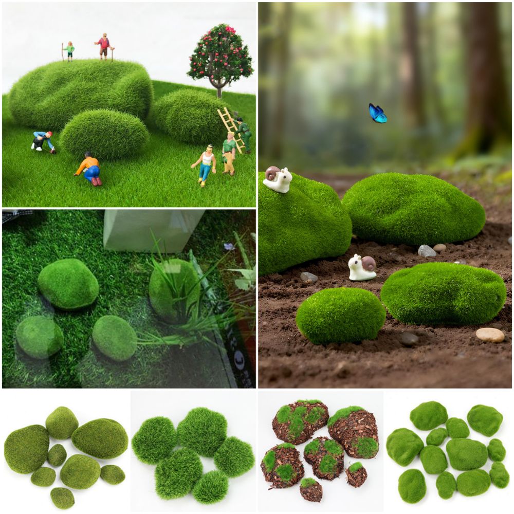 2/4/6/10PCS Green Artificial M - Planted Aquarium With Rocks recension och pris