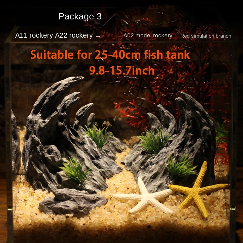 Fish Tank Simulation Stone Can - Planted Aquarium With Rocks recension och pris